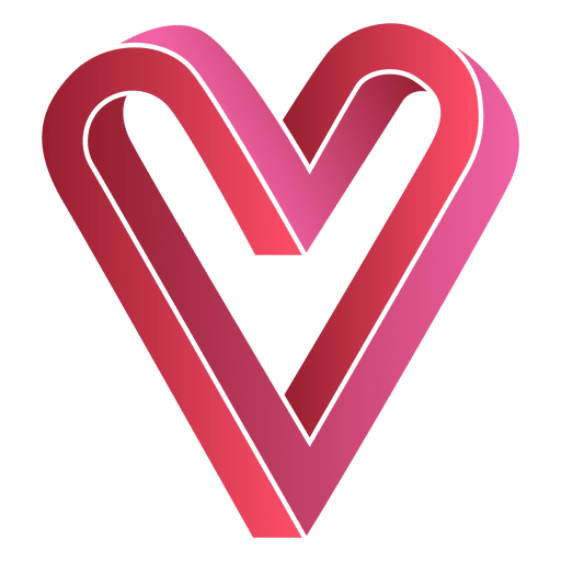 Transparent Logo Heart Pink for Valentines Day
