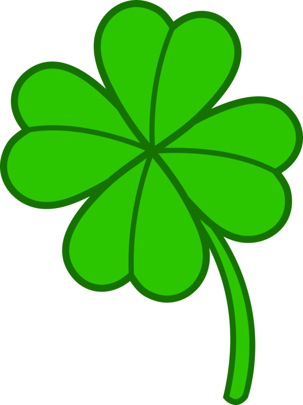 Transparent Green Leaf Symbol for St Patricks Day