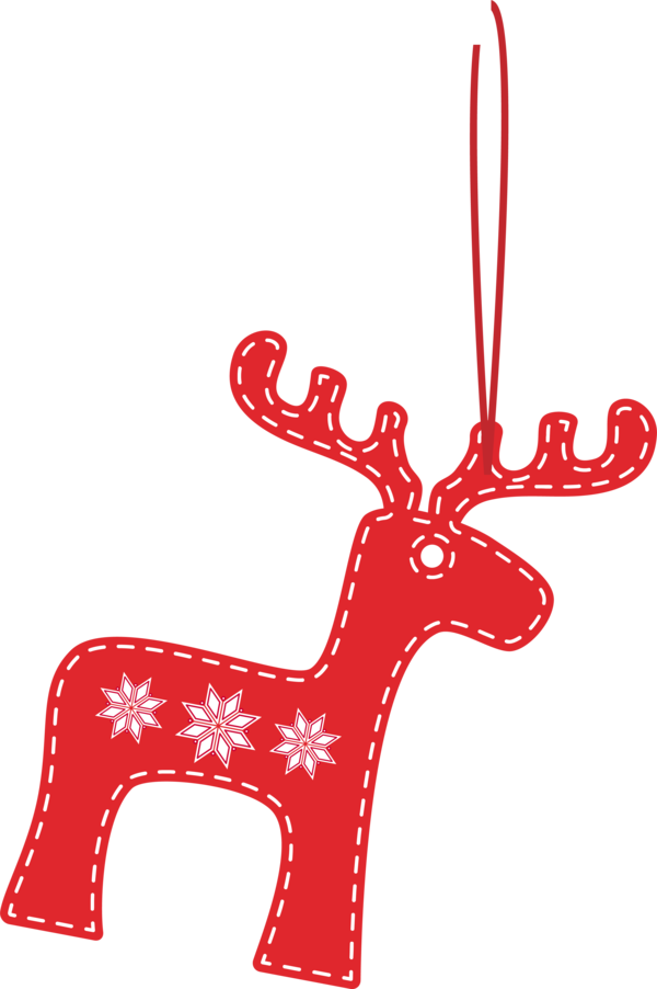 Transparent Reindeer Deer Red Deer Christmas Decoration for Christmas