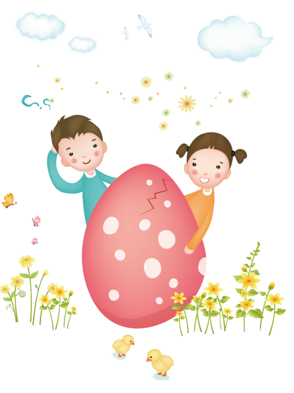 Transparent Child Egg Cartoon Play Food for Easter