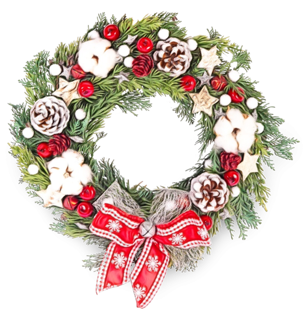 Transparent Wreath Flower Christmas Ornament Christmas Decoration for Christmas