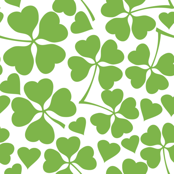 Transparent Leaf Green Motif Plant Flora for St Patricks Day