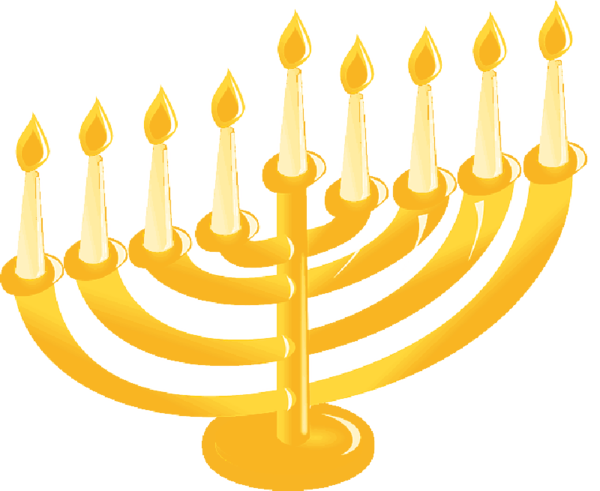 Transparent Hanukkah Candle Judaism Candle Holder for Hanukkah