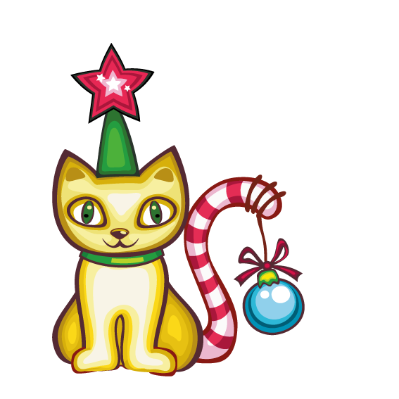 Transparent Cat Kitten Christmas for Christmas