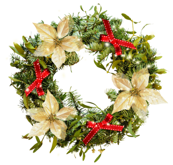 Transparent Advent Wreath Christmas Wreath Evergreen Christmas Decoration for Christmas