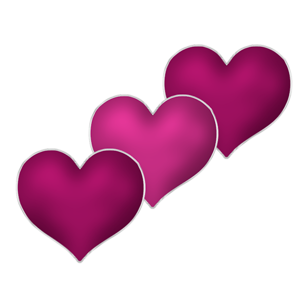 Transparent Heart Color Broken Heart Pink for Valentines Day