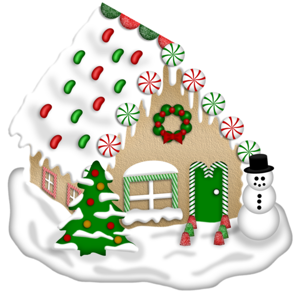 Transparent Gingerbread House Christmas House Fir Christmas Decoration for Christmas