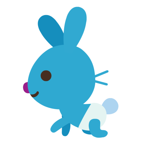 Transparent Mini E Sago Rabbit Blue Sky for Easter