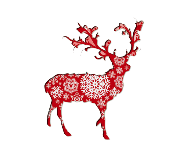 Transparent Rudolph Deer Reindeer Heart Christmas Ornament for Christmas