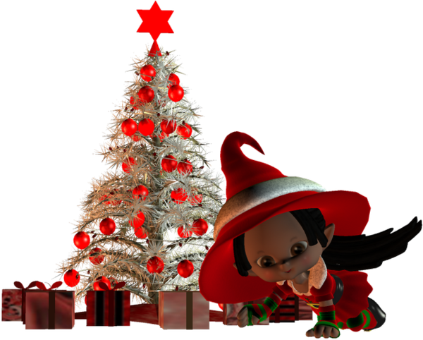 Transparent Christmas Tree Elf Dwarf Christmas Decoration for Christmas