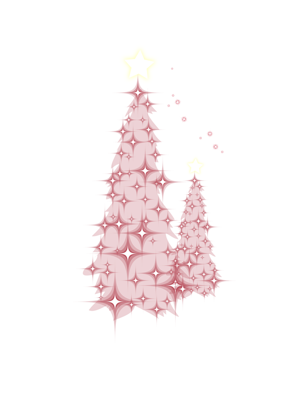 Transparent Christmas Tree Christmas Christmas Ornament Pink Pine Family for Christmas