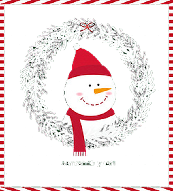 Transparent Paper Snowman Envelope Christmas Decoration for Christmas