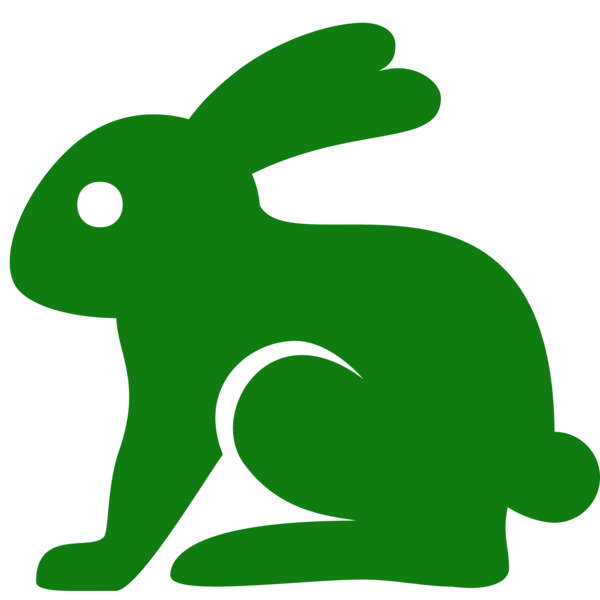 Transparent Rabbit Easter Bunny Hare Green Grass for Easter
