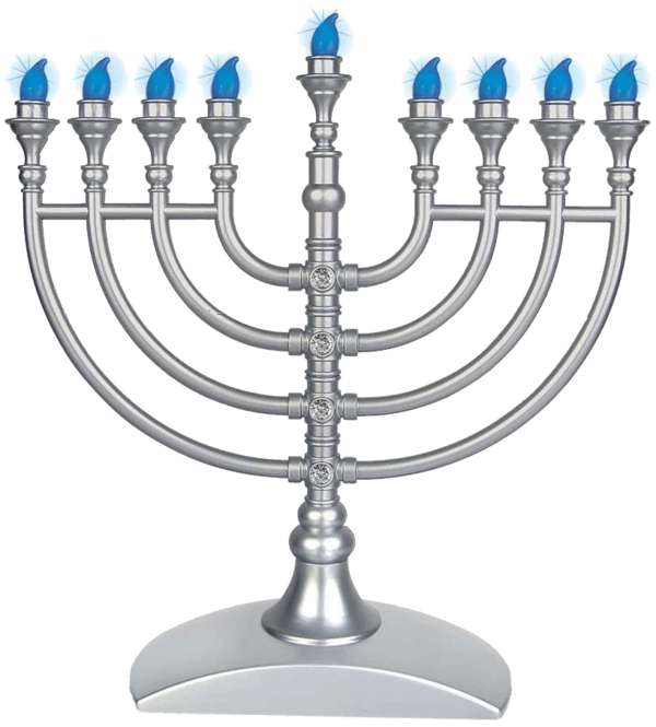 Transparent Menorah Hanukkah Jewish Holiday Candle Holder for Hanukkah