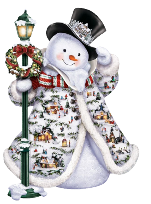 Transparent Snowman Christmas Painting Christmas Ornament for Christmas