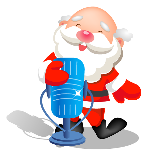 Transparent Santa Claus Microphone Singing Christmas Ornament Christmas for Christmas