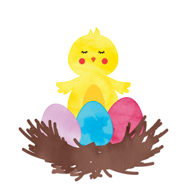 Transparent Chicken Drawing Easter Egg Yellow Duck for Easter