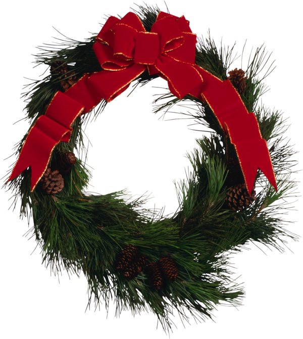 Transparent Ded Moroz Wreath Advent Wreath Fir Pine Family for Christmas