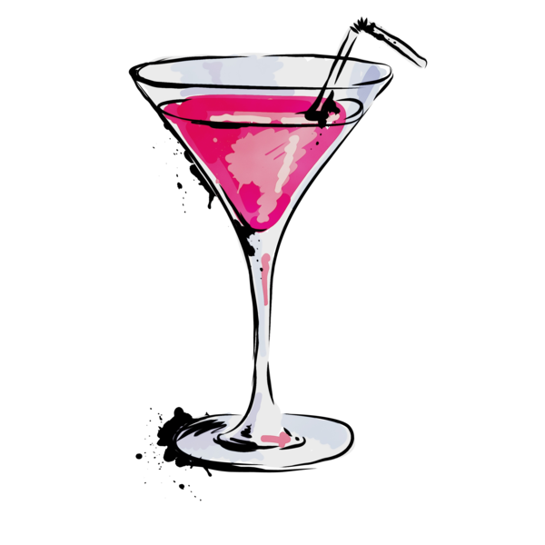 Transparent Cosmopolitan Martini Cocktail Drink Martini Glass for Valentines Day