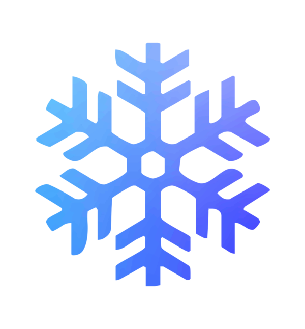 Transparent Snowflake Christmas Day Christmas Ornament Electric Blue Symbol for Christmas