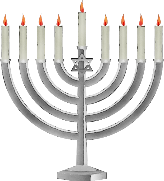 Transparent Menorah Judaism Temple In Jerusalem Candle Holder Hanukkah for Hanukkah