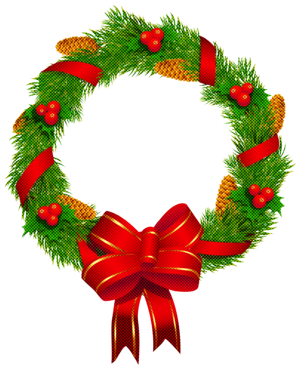 Transparent Wreath Christmas Decoration Pine for Christmas