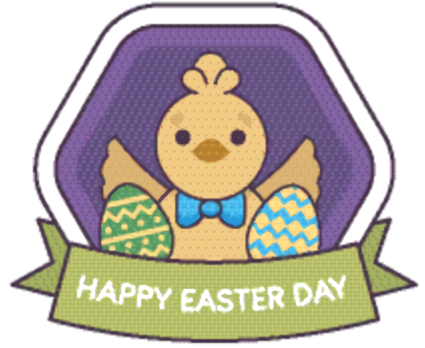 Transparent Logo Watercolor Painting Easter Cartoon Sticker for Easter