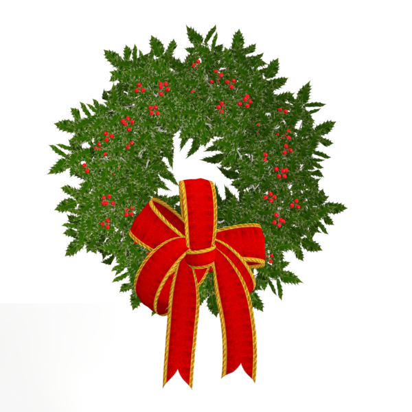 Transparent Wreath Christmas Garland Fir Pine Family for Christmas