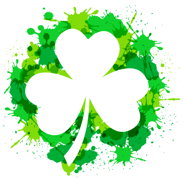 Transparent Irish People Ireland 17 March Green Leaf for St Patricks Day