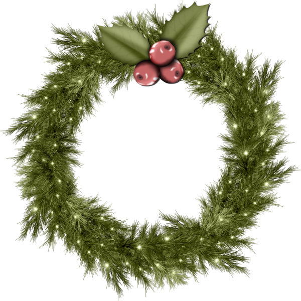 Transparent Santa Claus Christmas Wreath Fir Pine Family for Christmas
