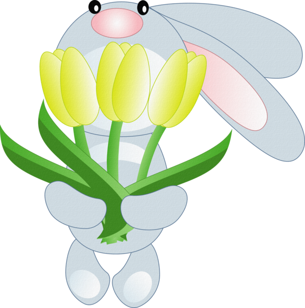 Transparent Flowerpot Cartoon Water Plant Flower for Easter