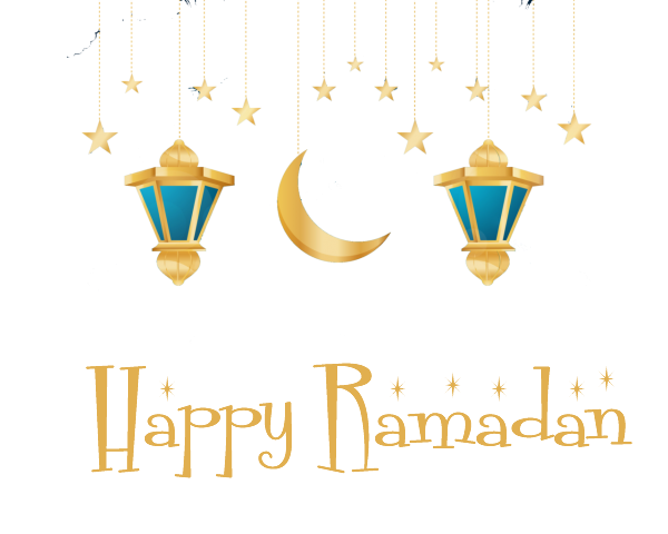 Transparent Ramadan Eid Alfitr Eid Mubarak Yellow Text for Ramadan