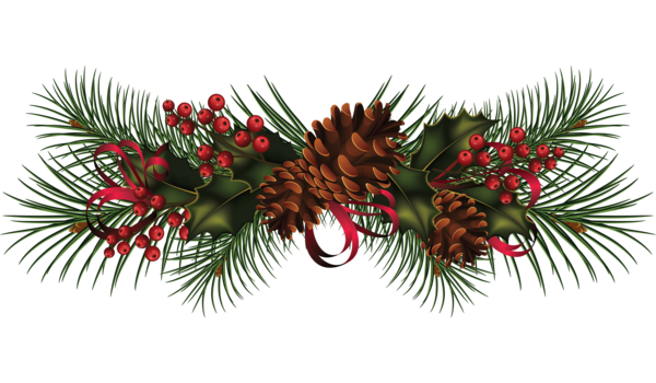 Transparent Christmas Garland Wreath Fir Pine Family for Christmas
