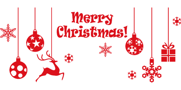 Transparent Santa Claus Rudolph Christmas Red Text for Christmas