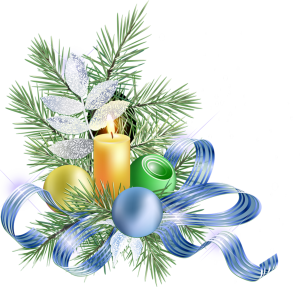 Transparent Christmas Bougeoir Candle Fir Pine Family for Christmas