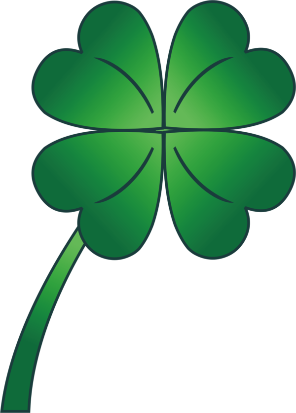 Transparent Four Leaf Clover Clover Shamrock Plant Leaf for St Patricks Day