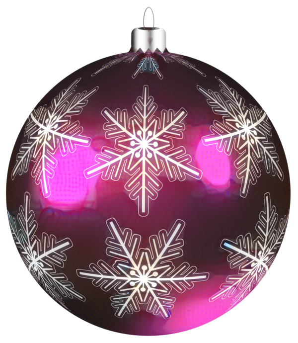 Transparent Christmas Day Christmas Ornament Snowflake Purple for Christmas