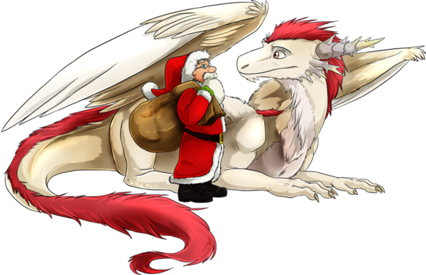 Transparent Dragon Santa Claus Christmas Christmas Ornament for Christmas