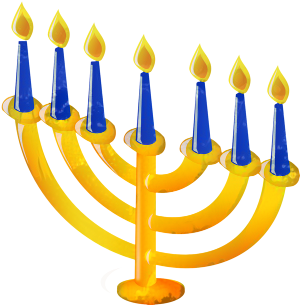 Transparent Hanukkah Menorah Birthday Candle for Hanukkah