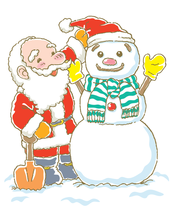Transparent Snowman Drawing Painting Christmas Ornament for Christmas