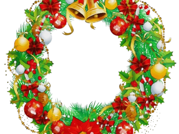Transparent Wreath Christmas Day Mrs Claus Christmas Decoration for Christmas