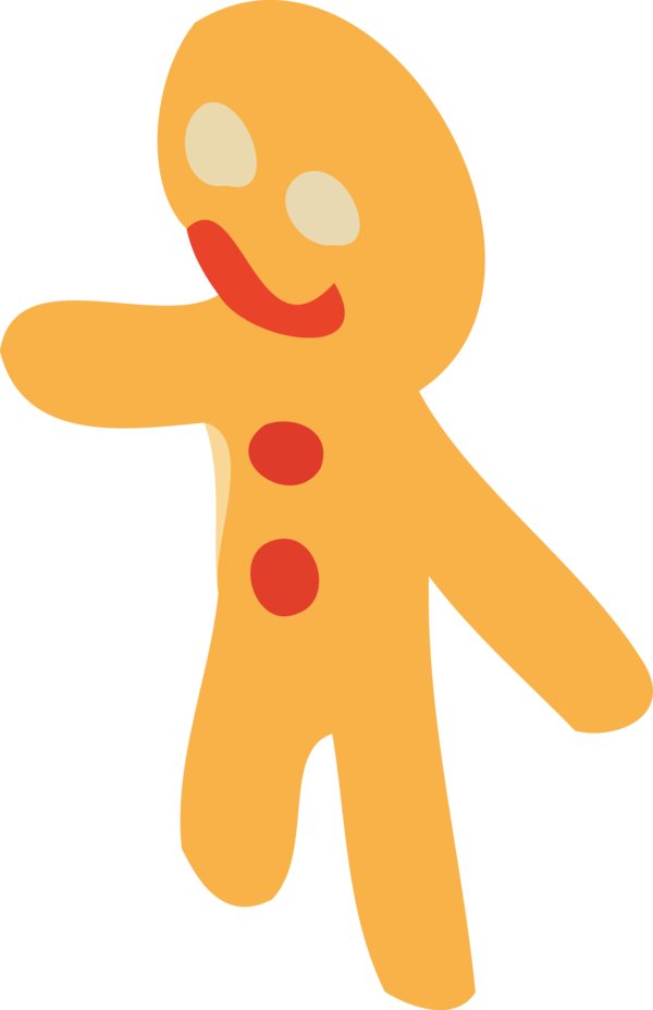 Transparent christmas Cartoon Yellow Line for Gingerbread for Christmas