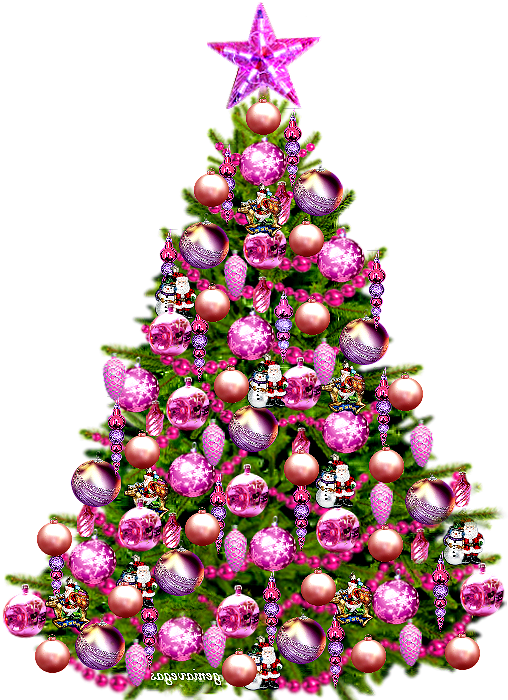 Transparent Christmas Tree Christmas Ornament Christmas Pink Fir for Christmas
