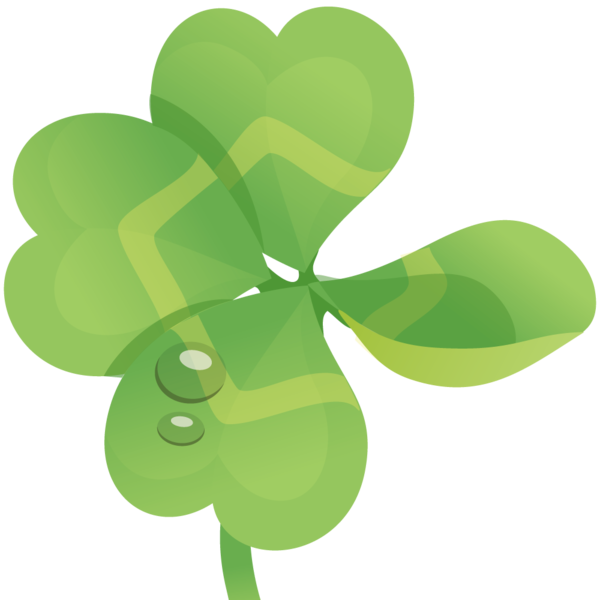 Transparent Clover Fourleaf Clover Shamrock Leaf Symbol for St Patricks Day