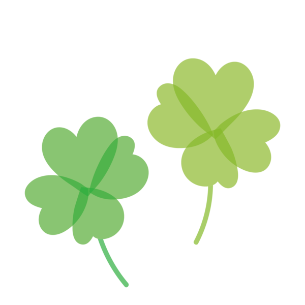 Transparent Fourleaf Clover Symbol Plant Flower Leaf for St Patricks Day