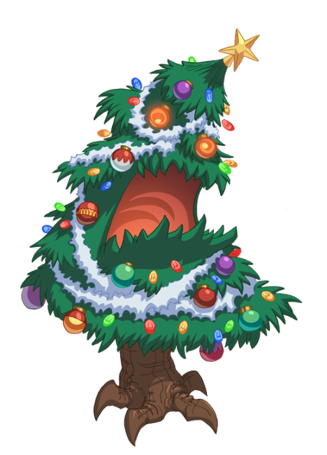 Transparent Christmas Tree Krampus Christmas Ornament Fir Pine Family for Christmas