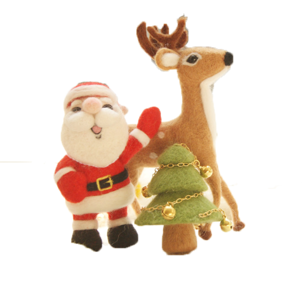 Transparent Reindeer Christmas Doll Christmas Ornament Toy for Christmas