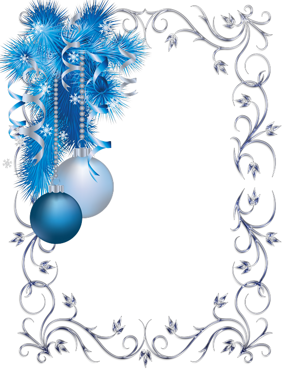 Transparent Christmas Christmas Ornament Christmas Tree Blue Picture Frame for Christmas