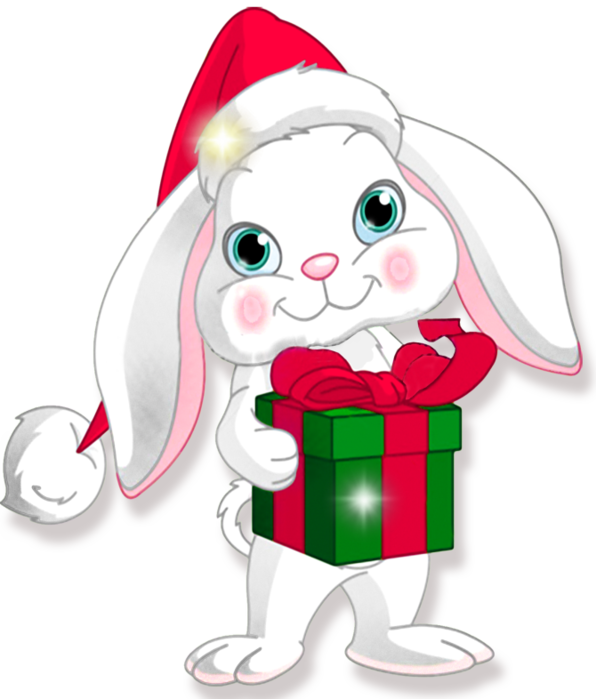 Transparent Ded Moroz Christmas Rabbit Santa Claus for Christmas