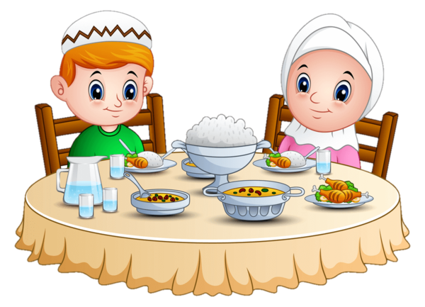 Transparent Ramadan Iftar Child Cartoon Playset for Ramadan
